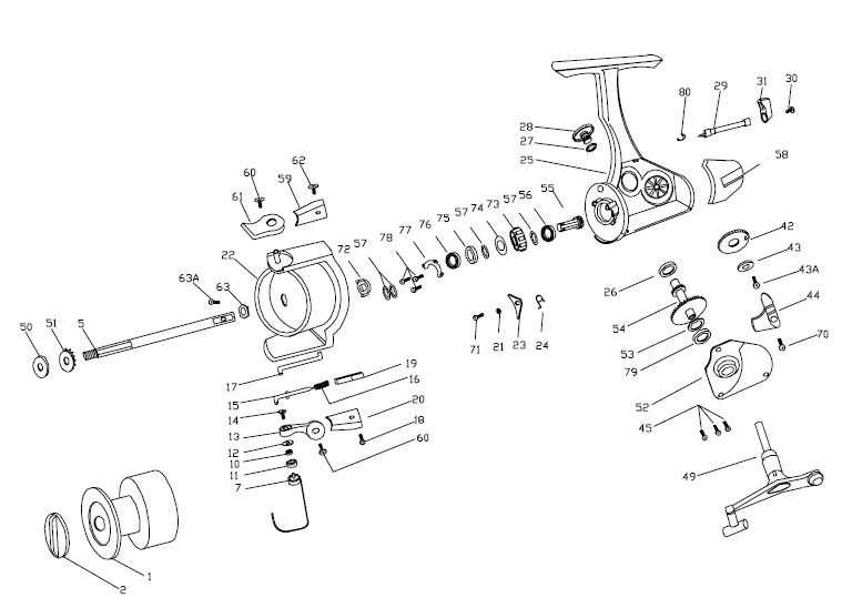 shakespeare fishing reel parts diagram