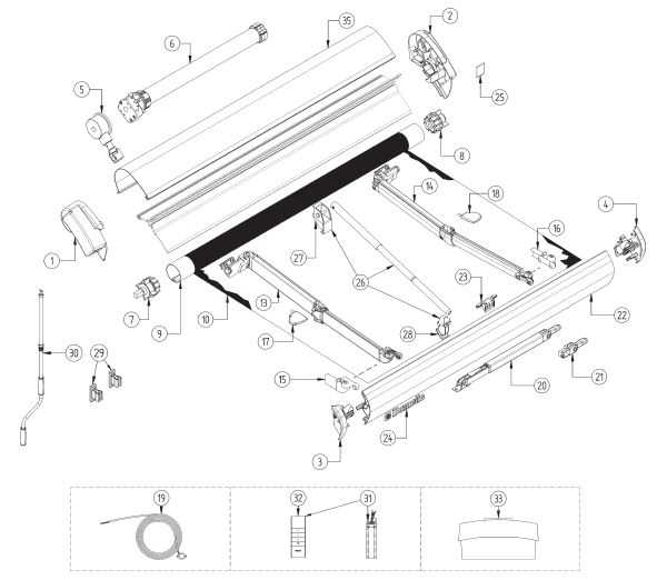 dometic rv awning parts diagram