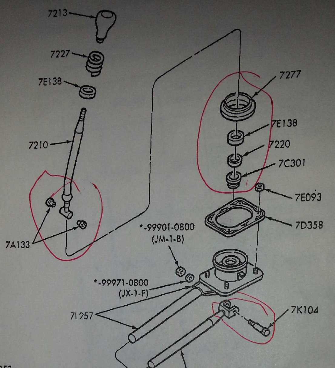 shifter parts diagram