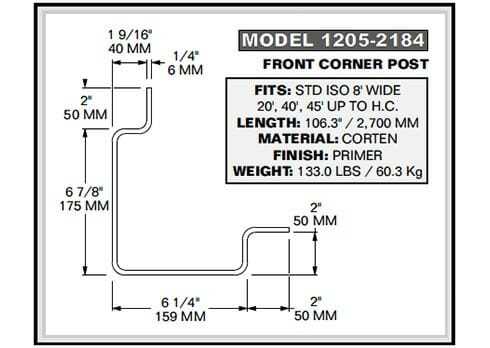 shipping container parts diagram