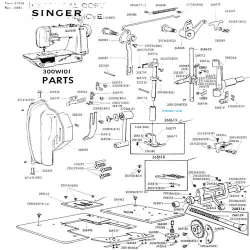 singer 301 parts diagram