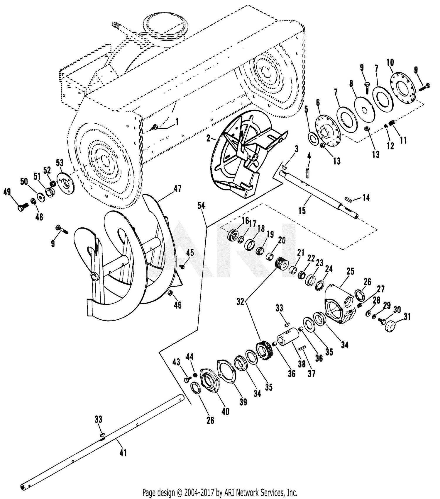 snowblower parts diagram