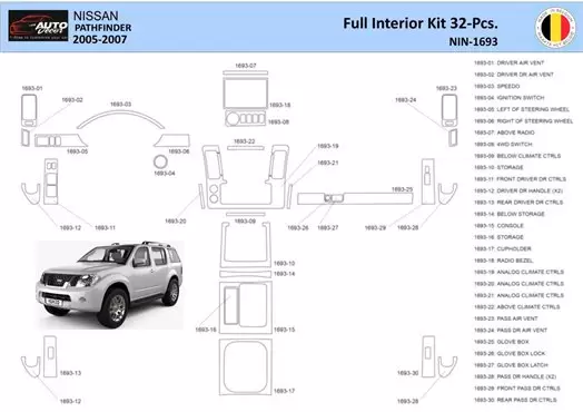 2007 nissan pathfinder parts diagram