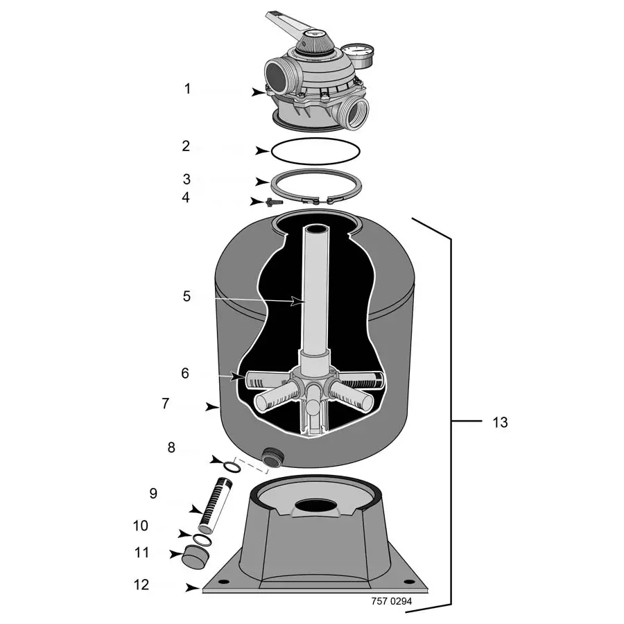 sta rite pool filter parts diagram