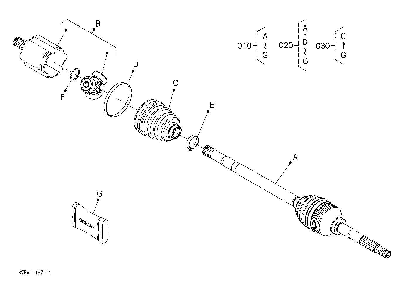 front wheel drive parts diagram