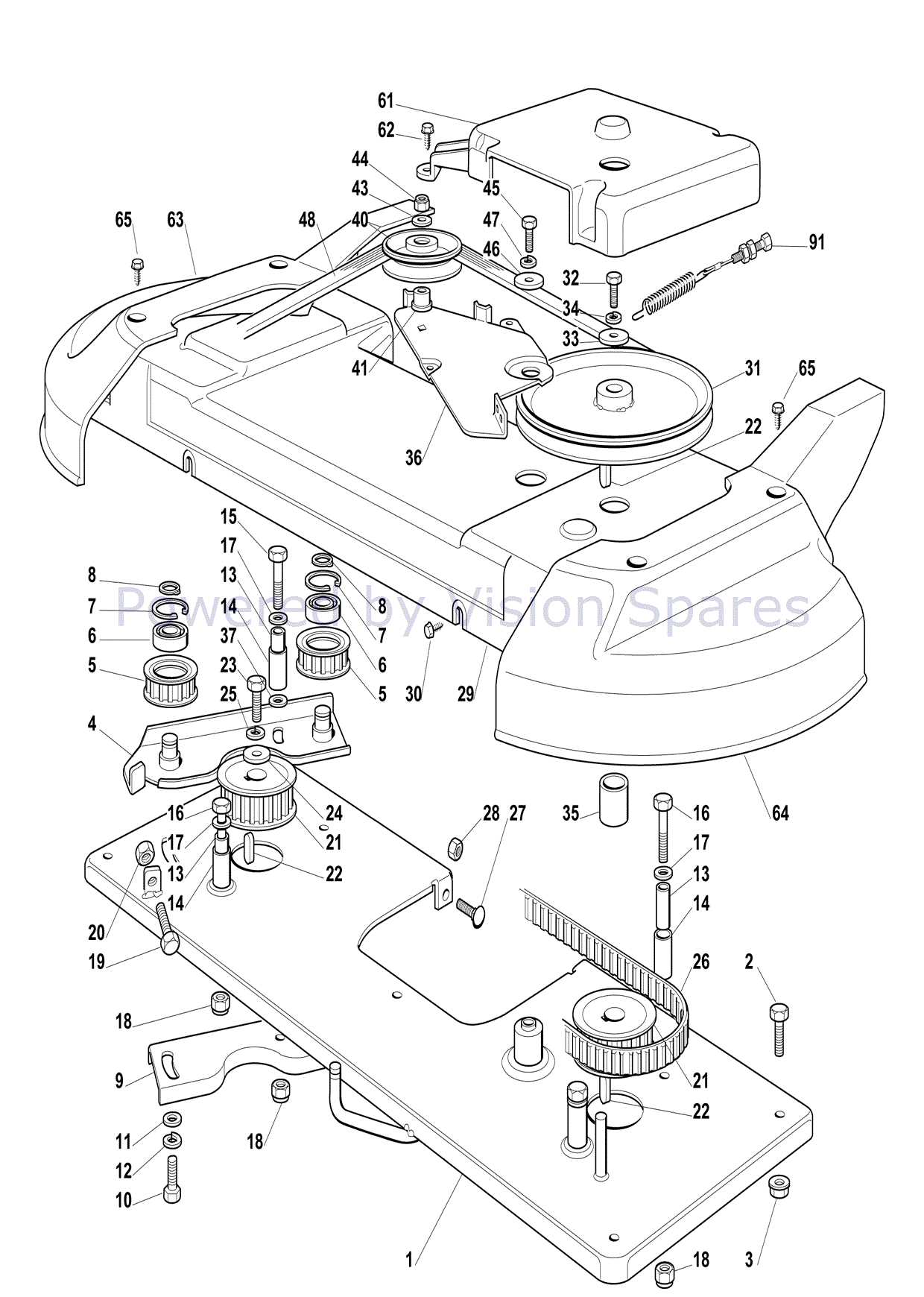 stiga mower parts diagram