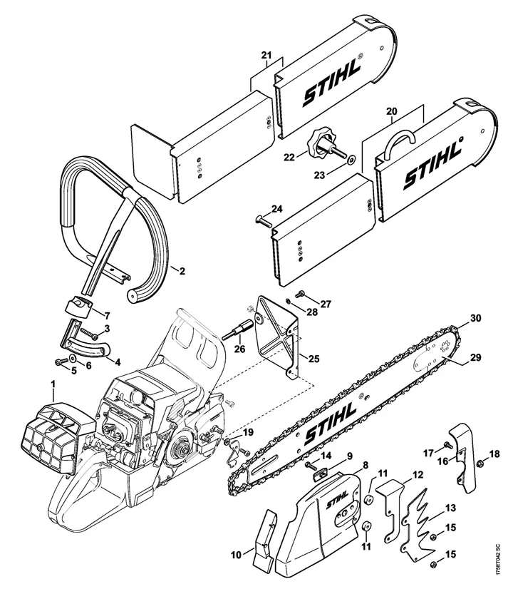 stihl 032 av parts diagram