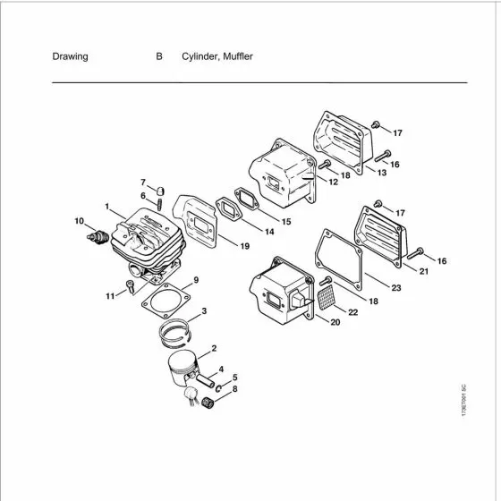 stihl 440 parts diagram