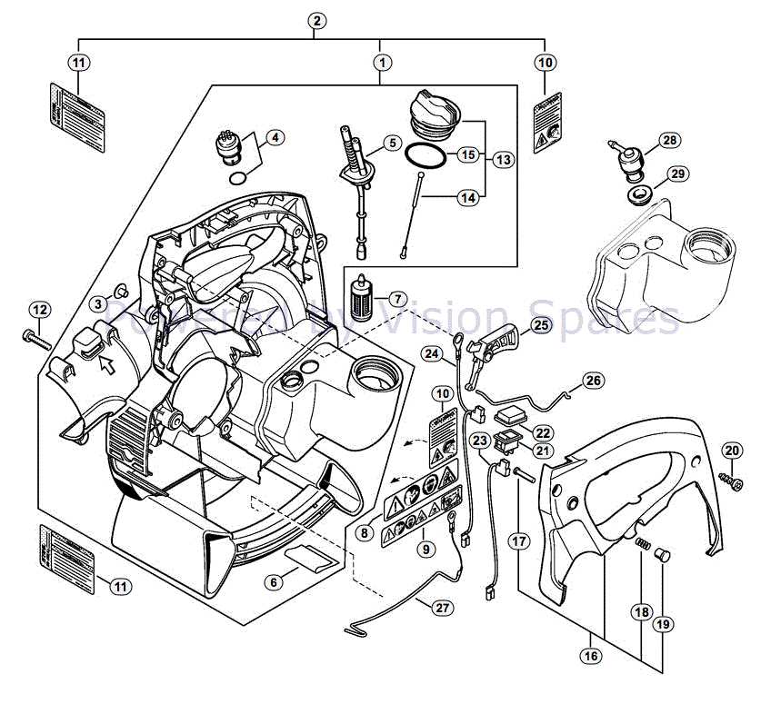 stihl bg55 leaf blower parts diagram