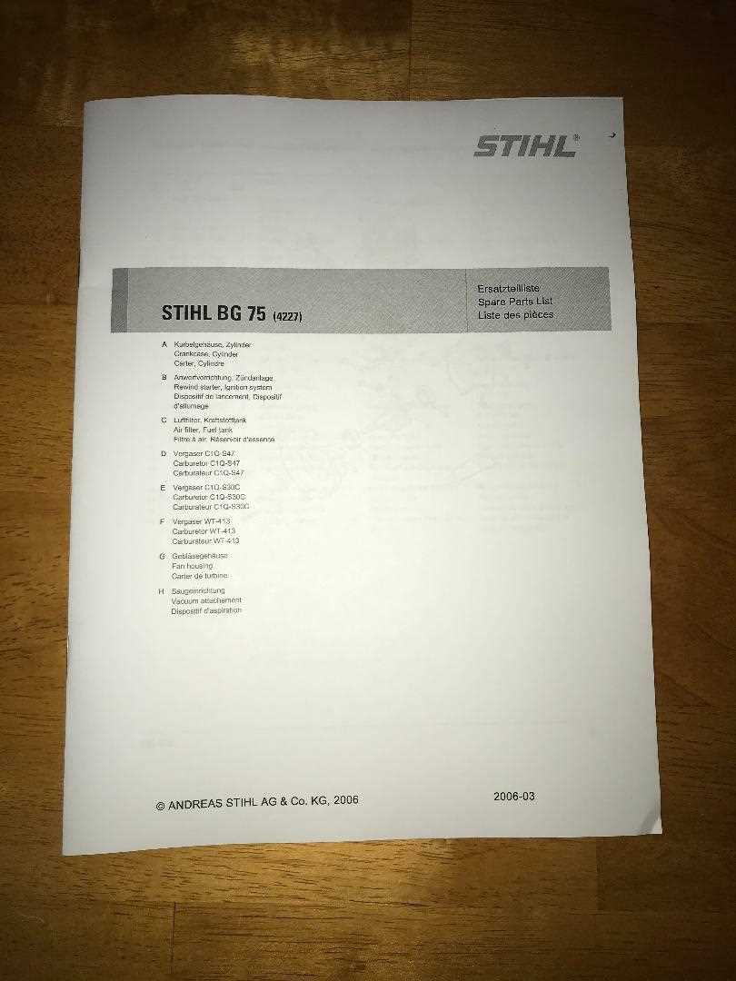 stihl br550 blower parts diagram