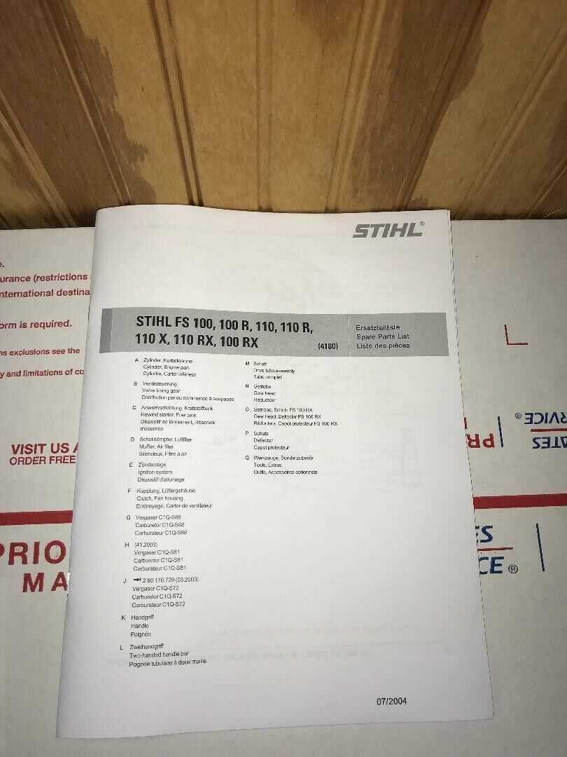 stihl fs 66 trimmer parts diagram