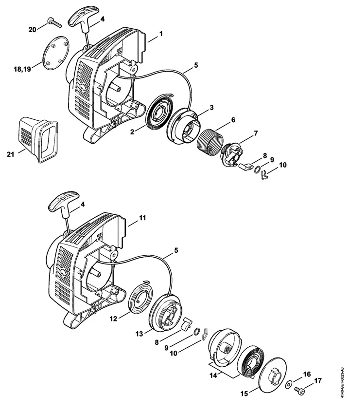 stihl fs45 weed eater parts diagram