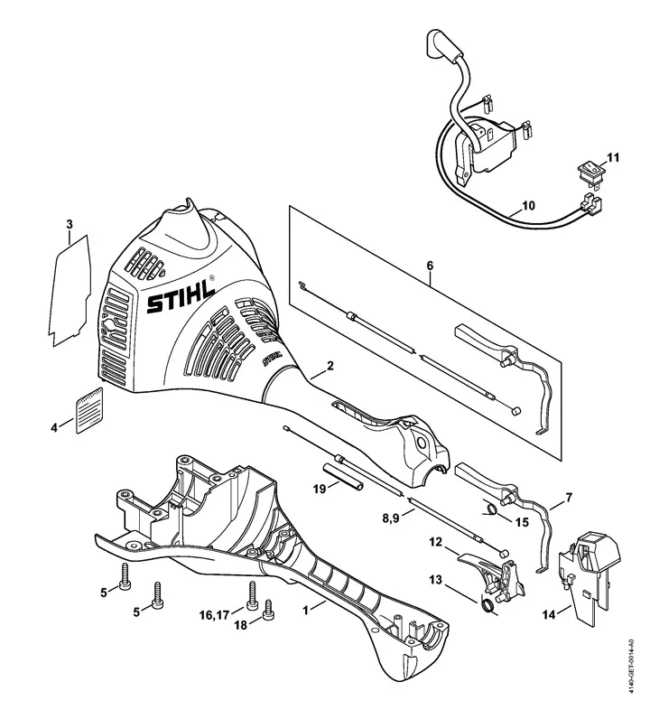 stihl fs45 weed eater parts diagram