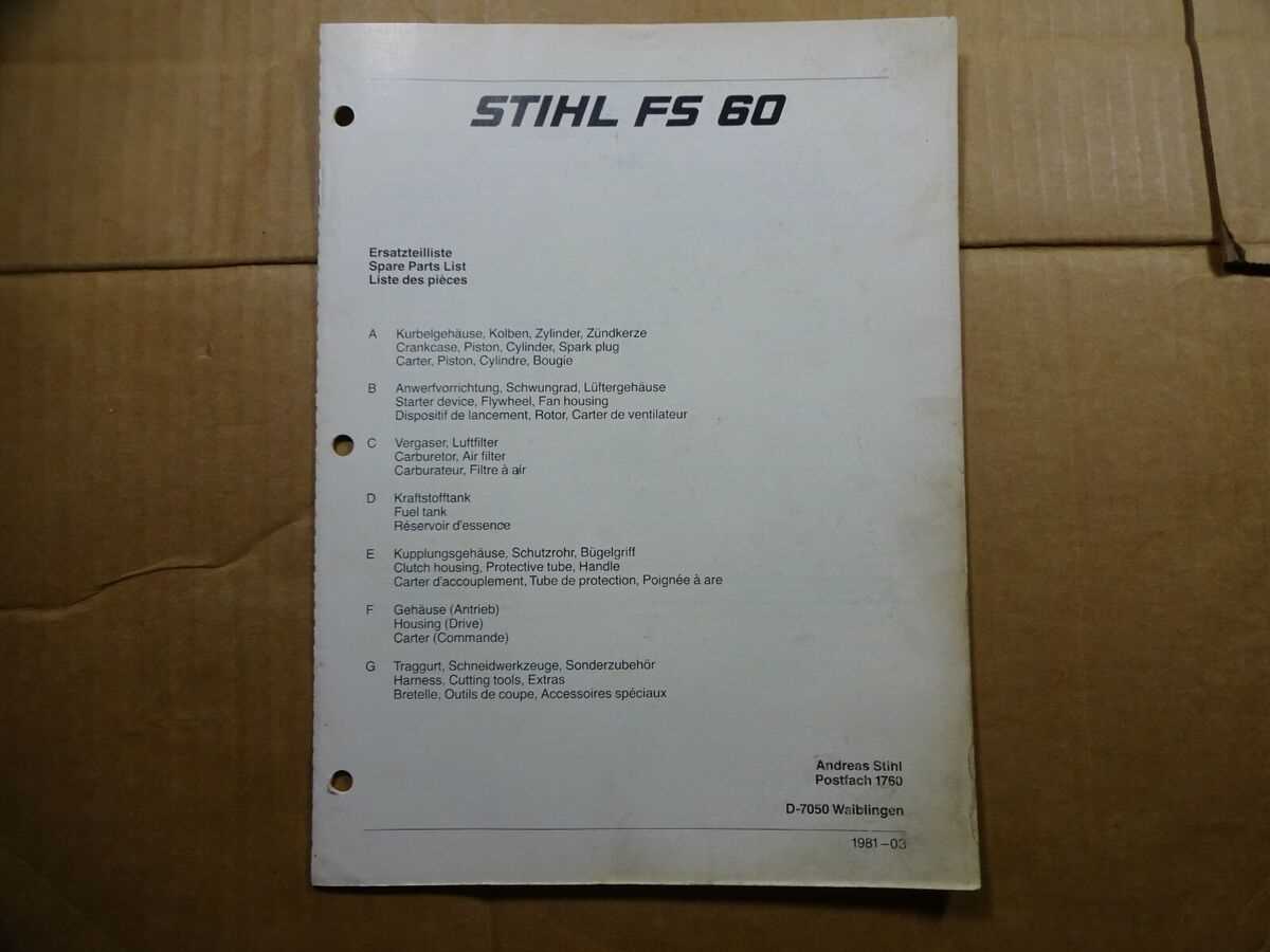 stihl fs81 parts diagram