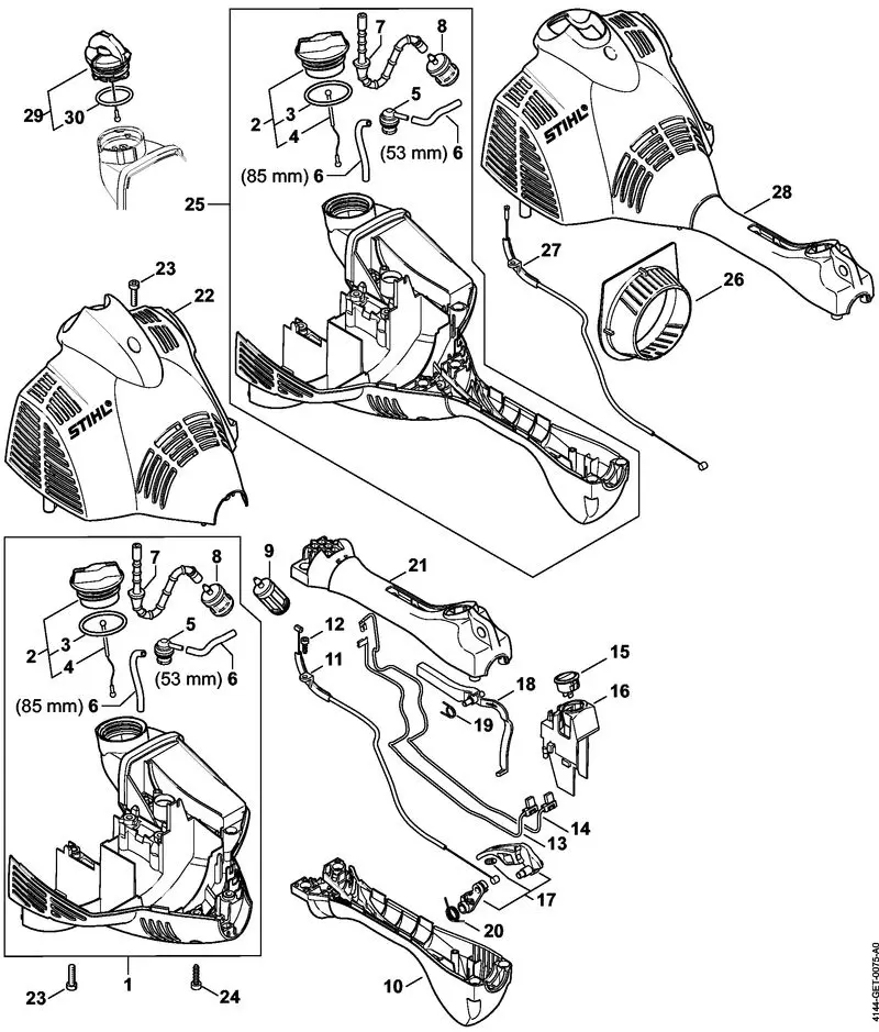 stihl hs 56 c parts diagram