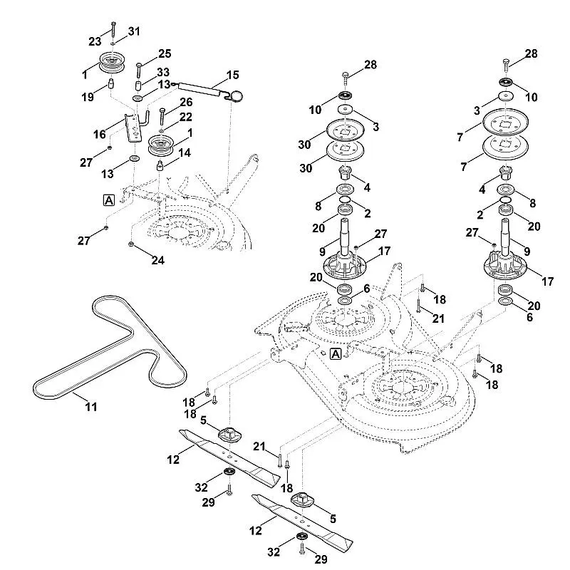 stihl lawn mower parts diagram