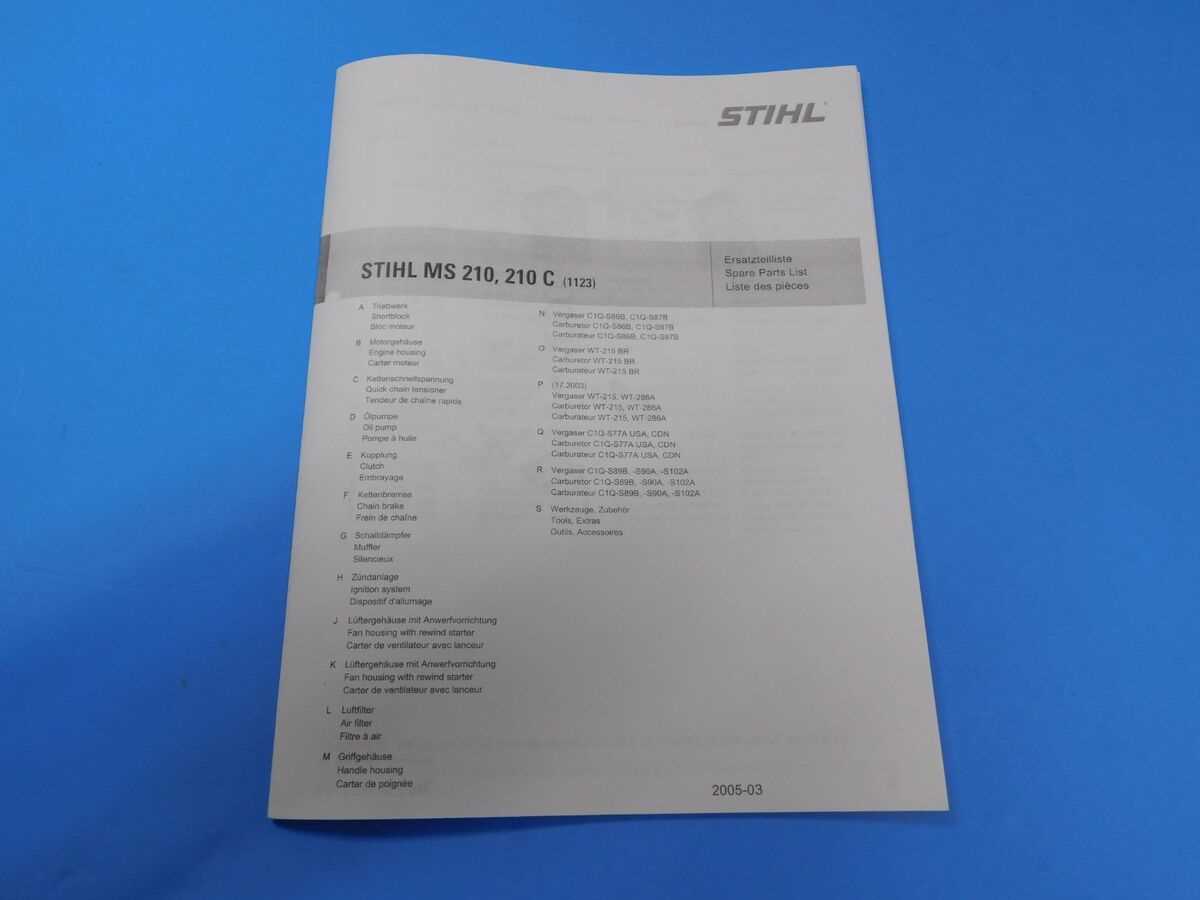 stihl ms211 parts diagram