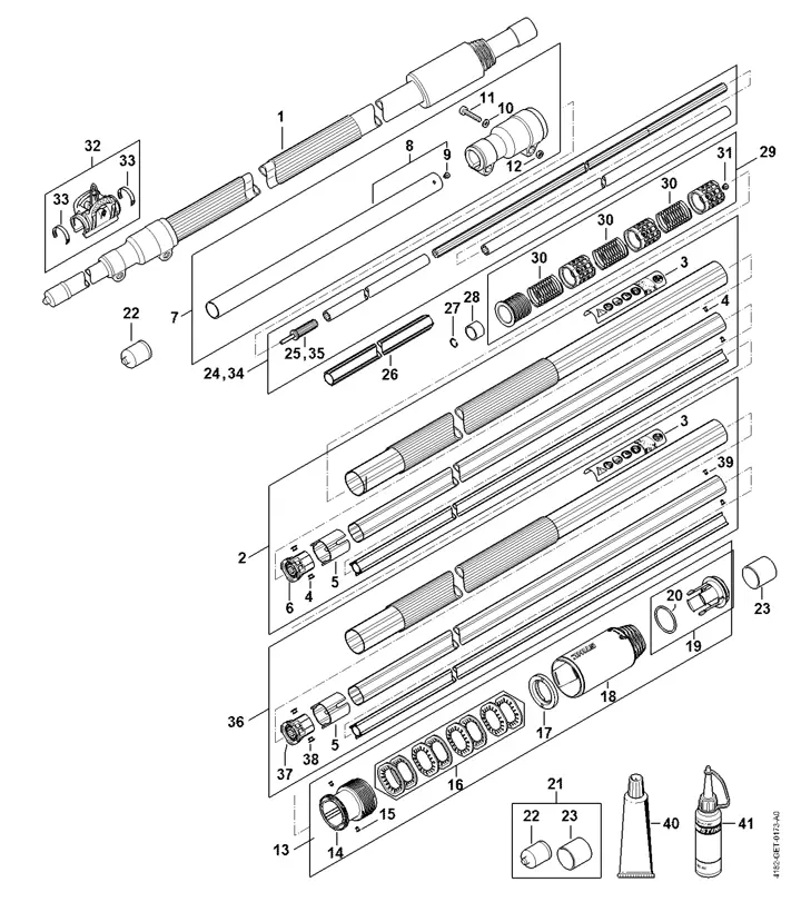 stihl pole saw parts diagram