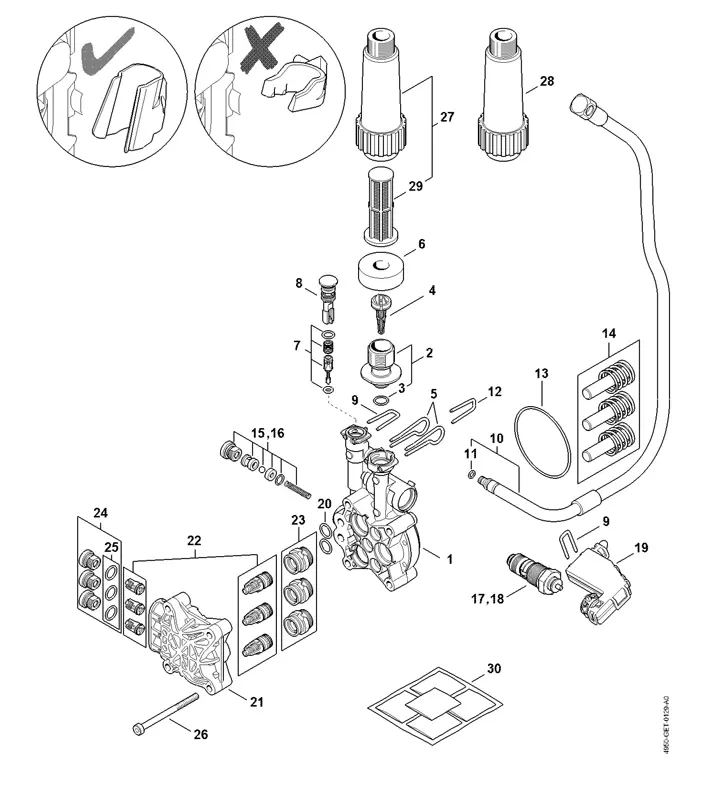 stihl re 130 plus parts diagram