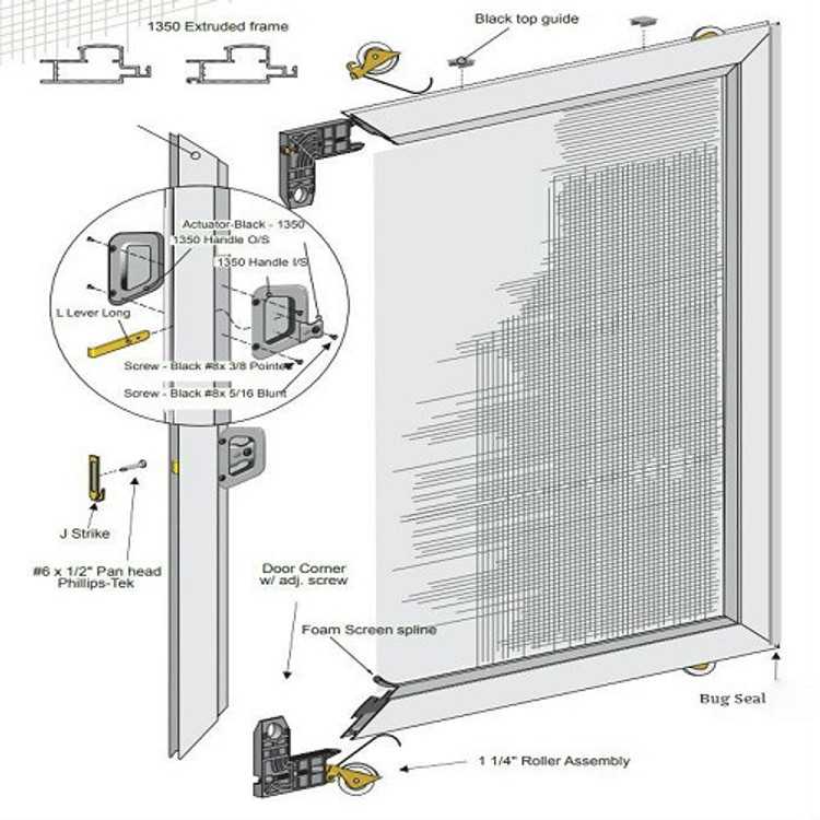 storm door parts diagram