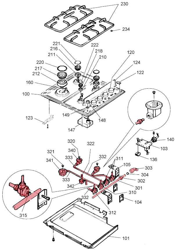 stove parts diagram