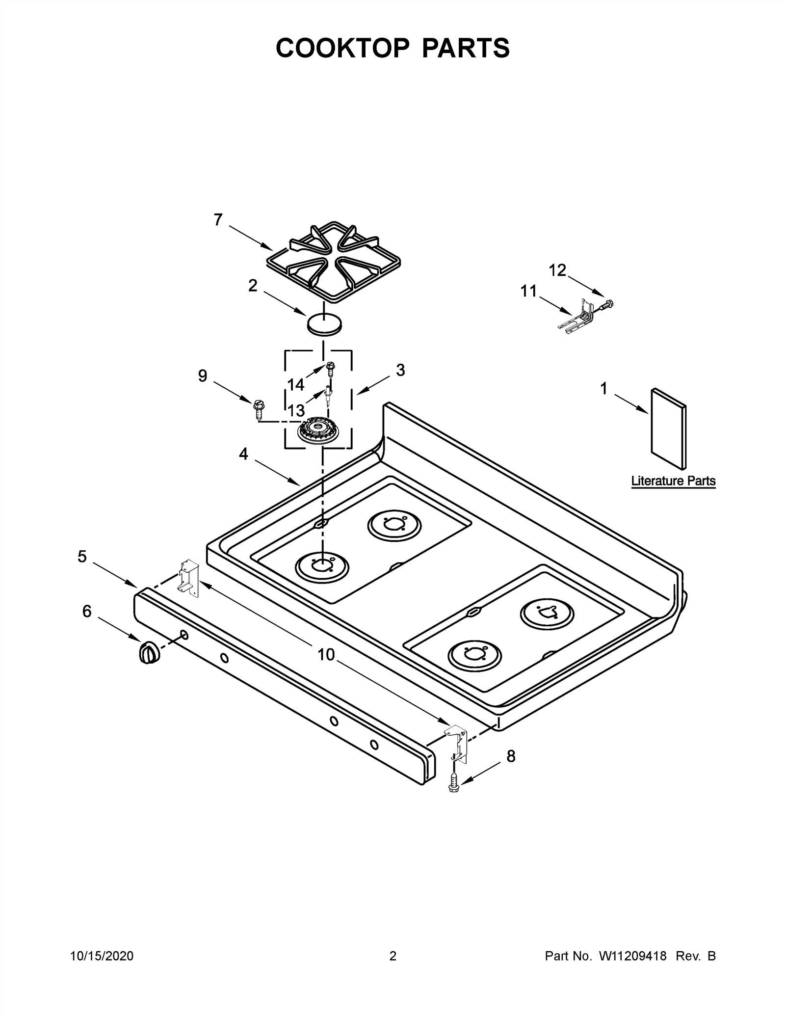 stove parts diagram
