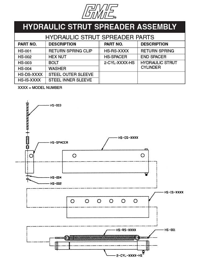 strut parts diagram