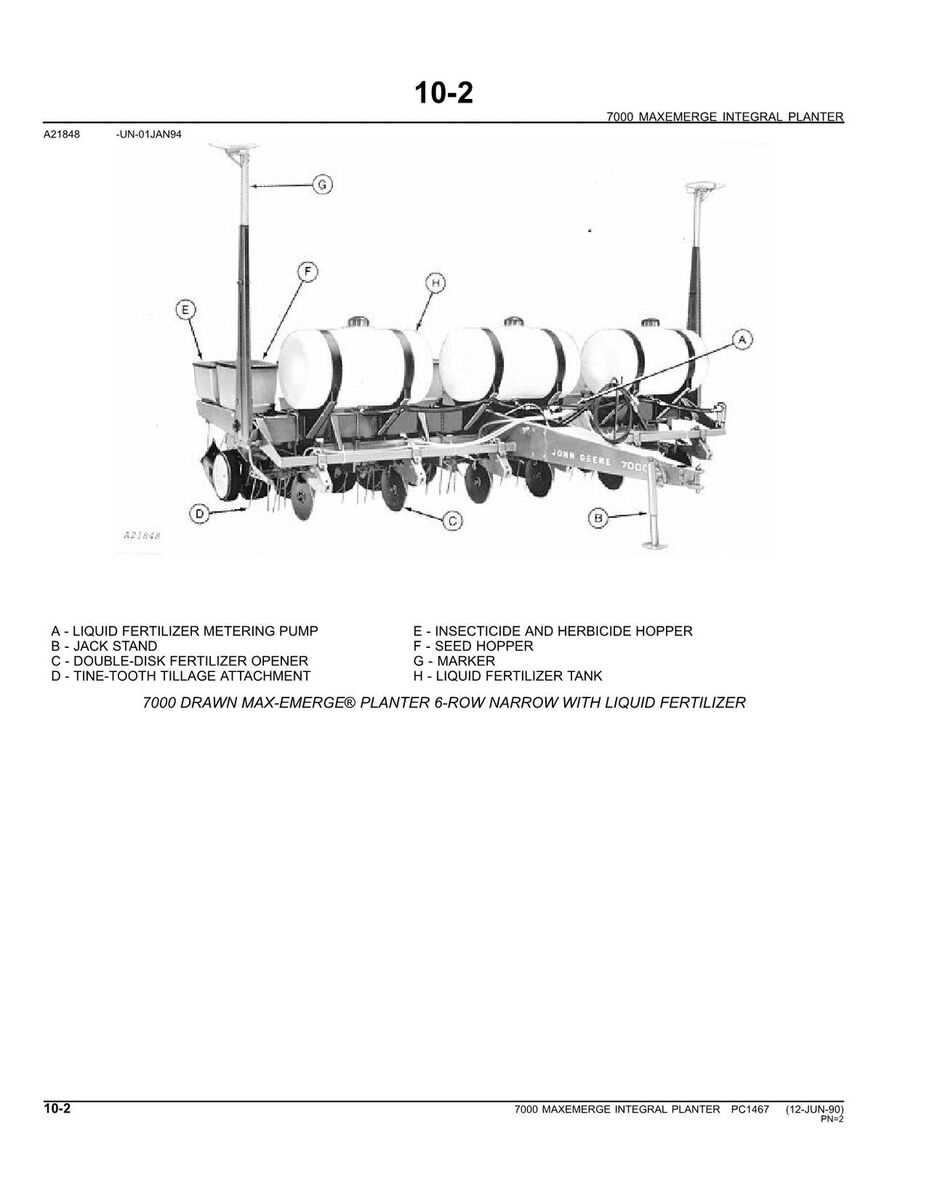 john deere 7000 planter parts diagram