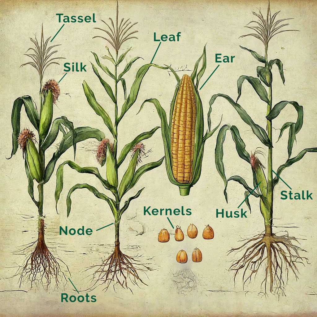 sweet corn parts diagram