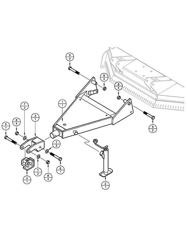 swisher pull behind mower parts diagram