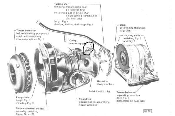 vw transmission parts diagram