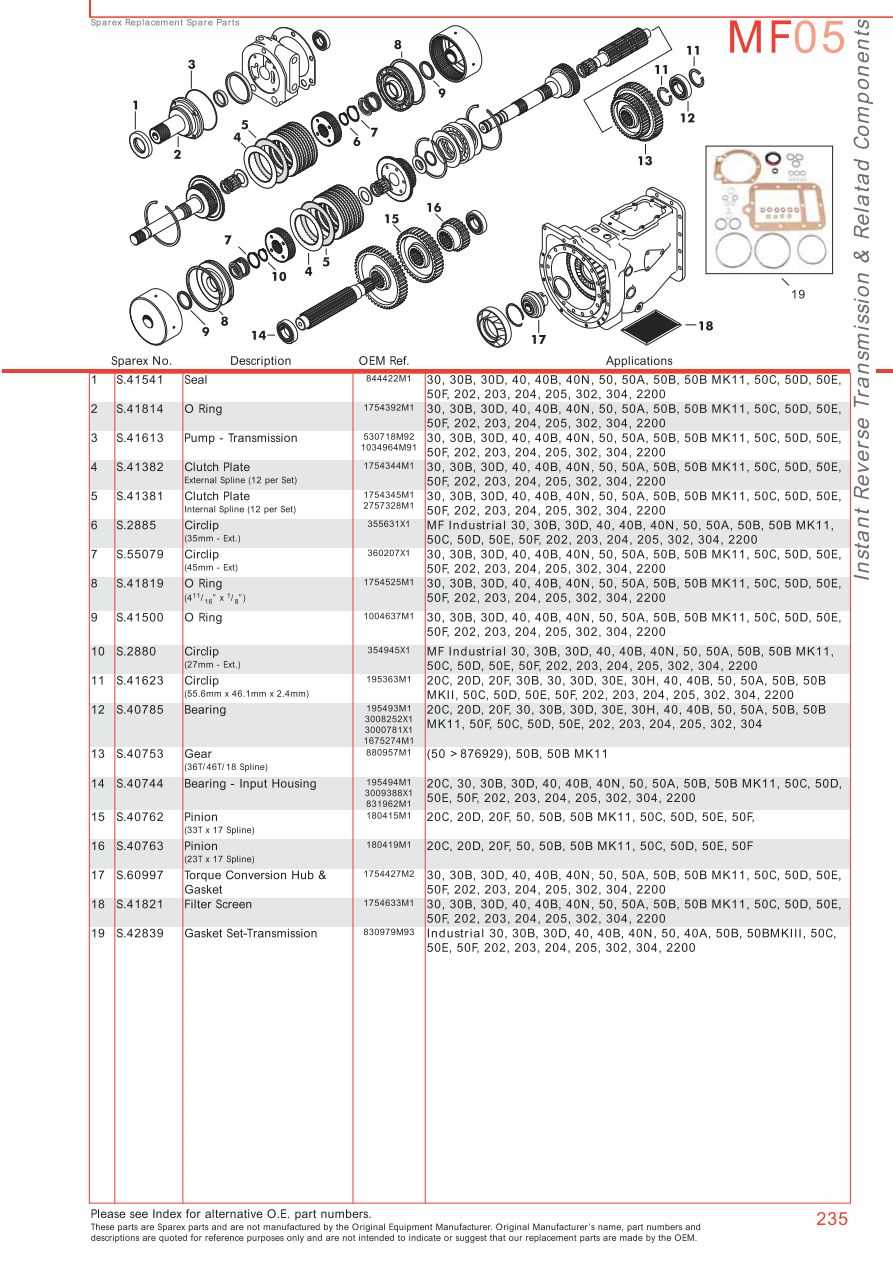 massey ferguson 50 parts diagram