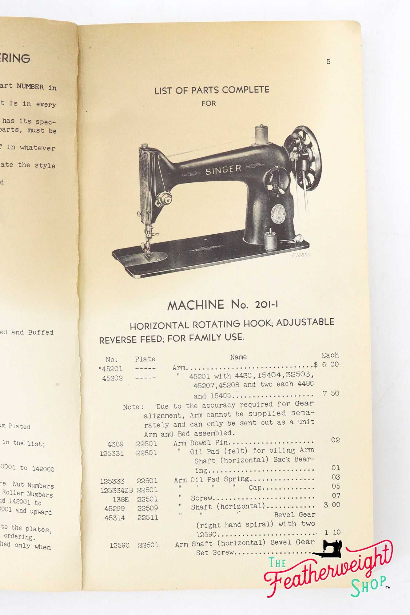 singer 201 parts diagram