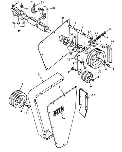 ford 907 flail mower parts diagram