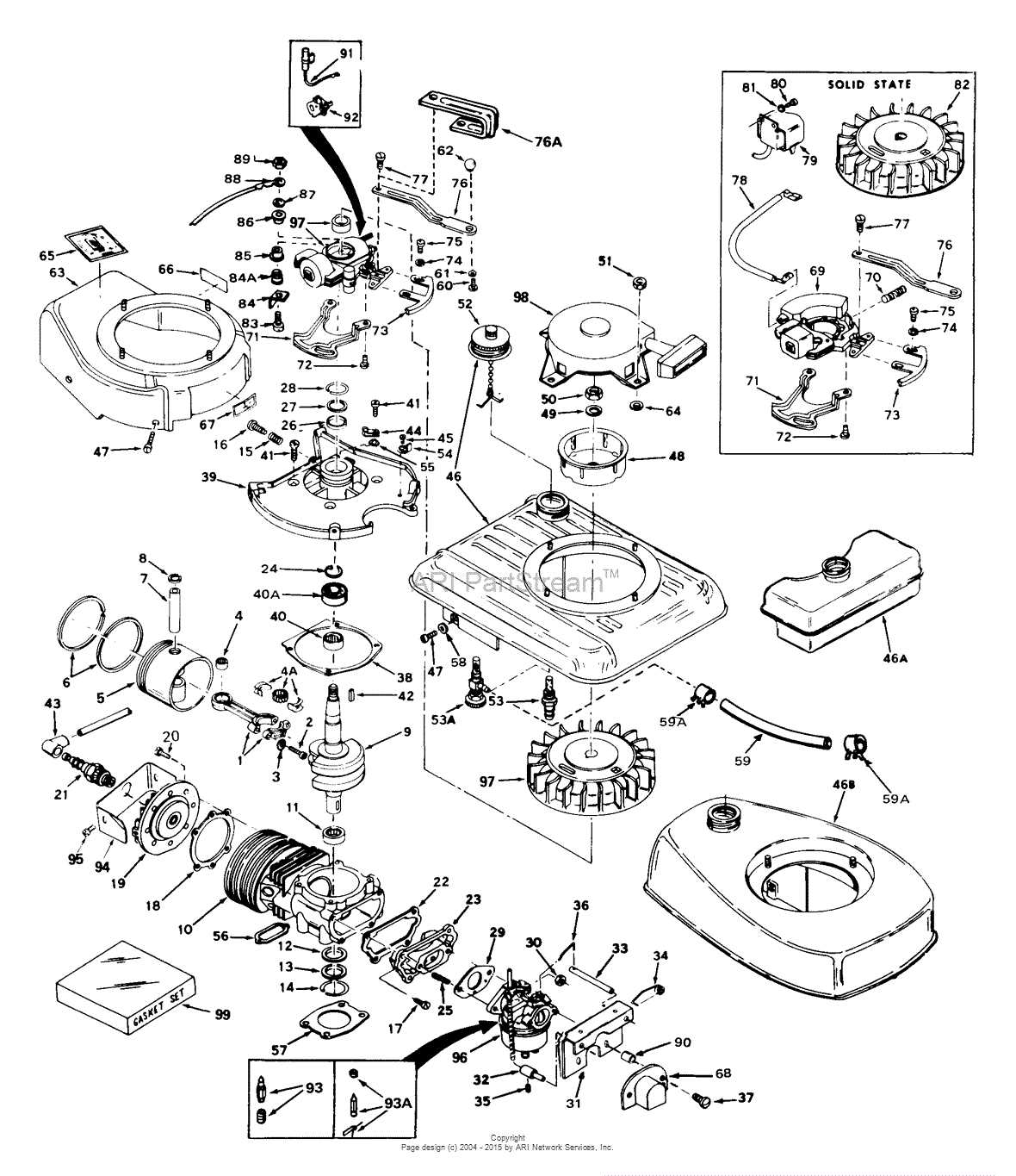 tecumseh 10 hp engine parts diagram