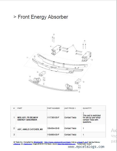 tesla model 3 parts diagram