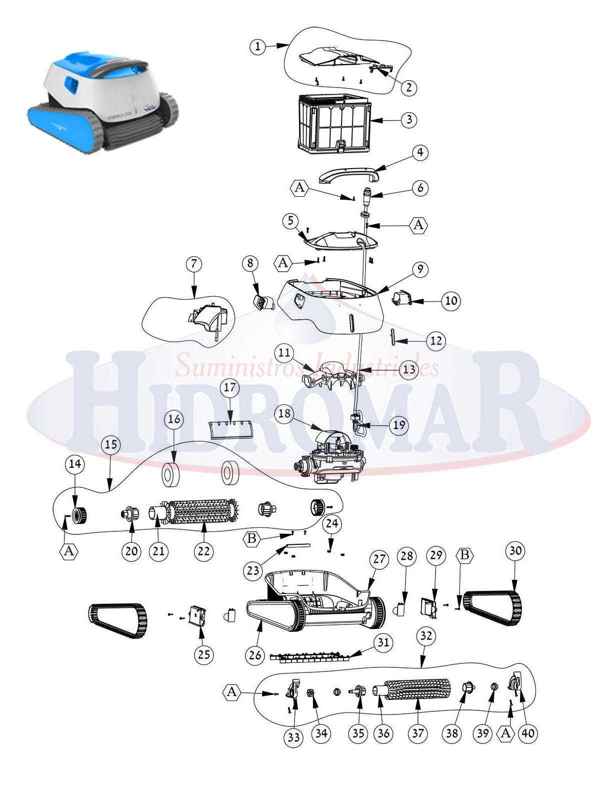 the pool cleaner parts diagram