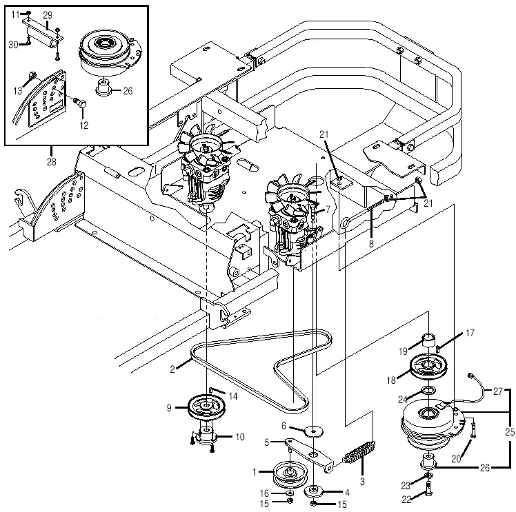 bush hog zero turn mower parts diagram