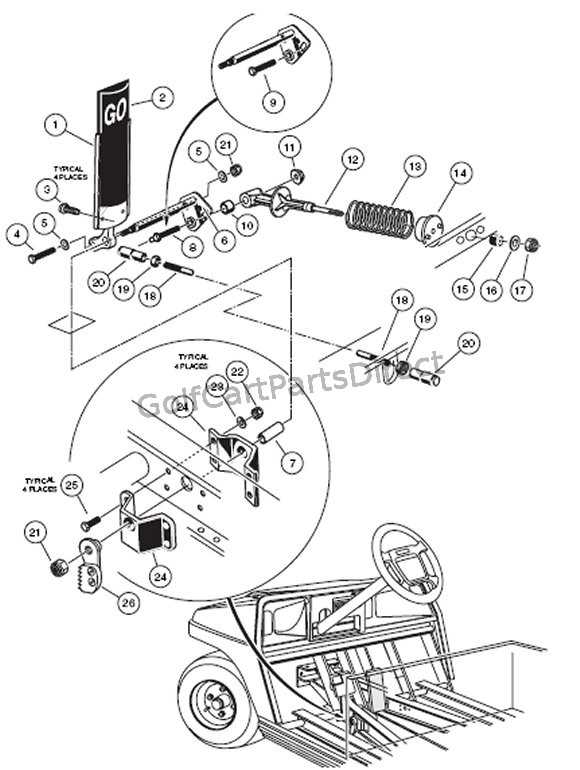 yamaha electric golf cart parts diagram