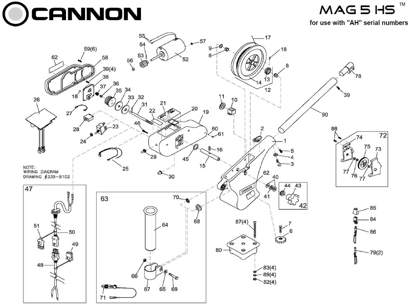 walker downrigger parts diagram