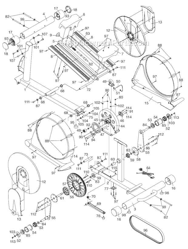 nordictrack elliptical parts diagram