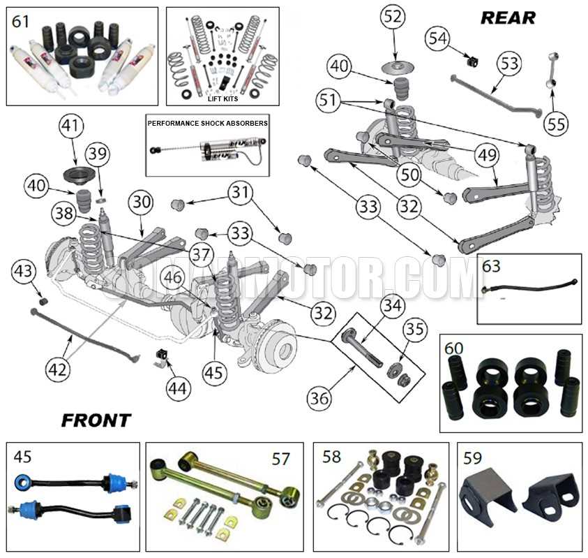 jeep wrangler rear suspension parts diagram