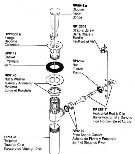 parts of a bathroom faucet diagram