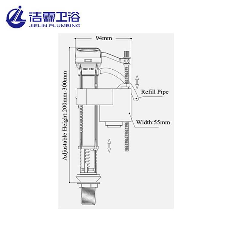 toilet parts diagram in tank