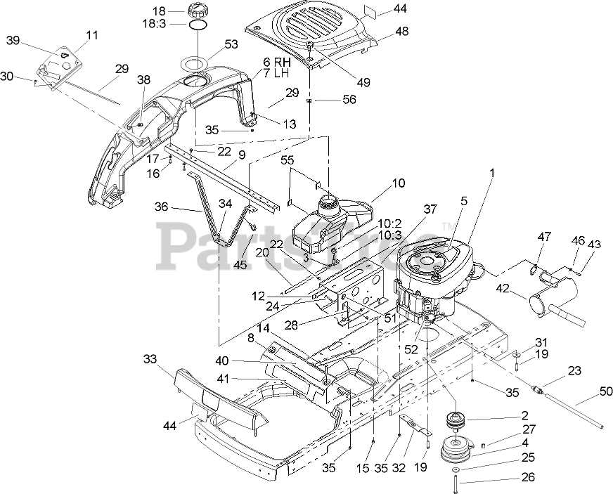 toro zero turn mower parts diagram