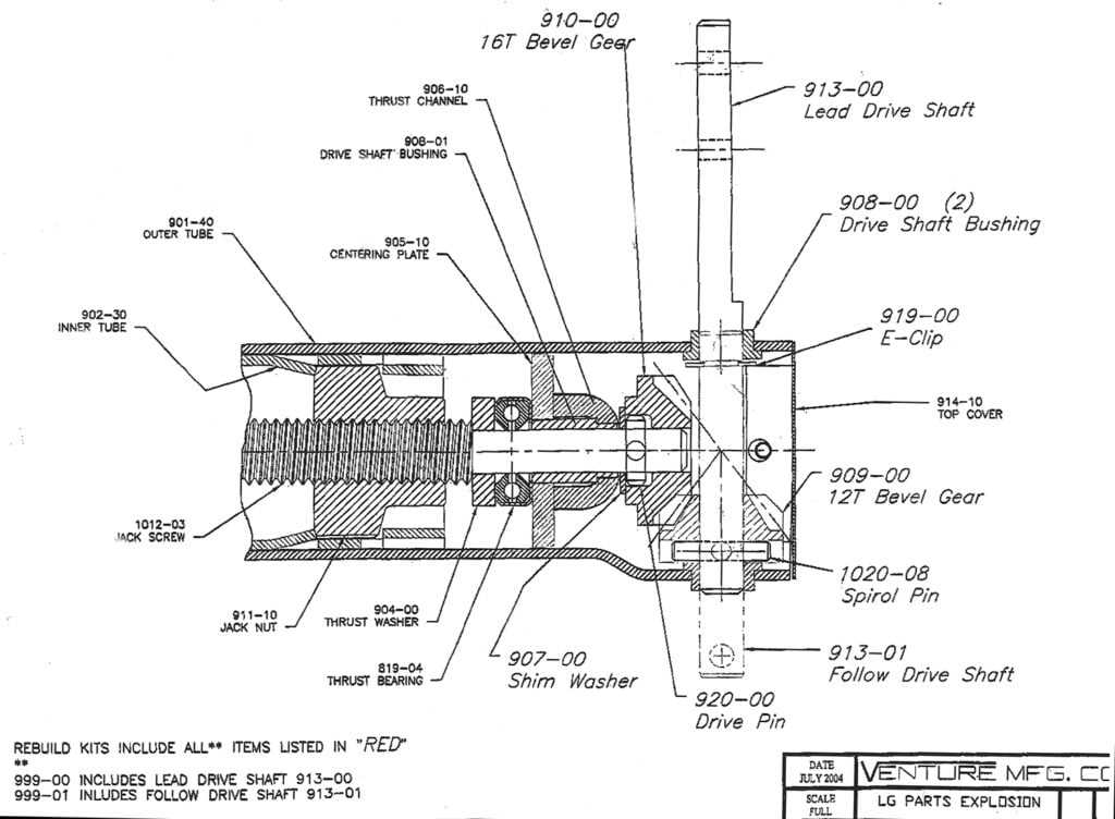 trailer landing gear parts diagram