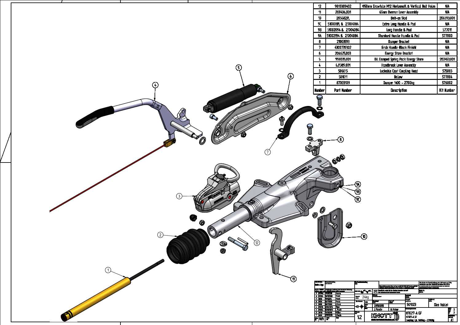 trailer tongue parts diagram