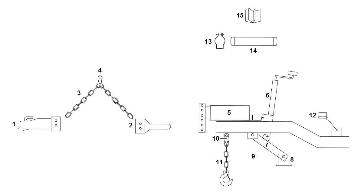 trailer tongue parts diagram