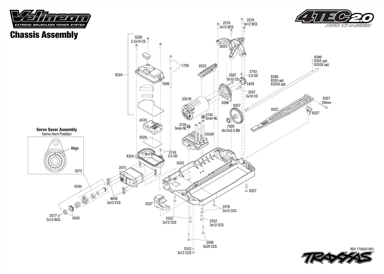 traxxas 4 tec 2.0 parts diagram