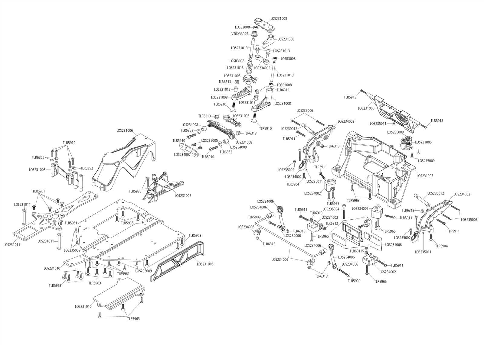 traxxas raptor parts diagram